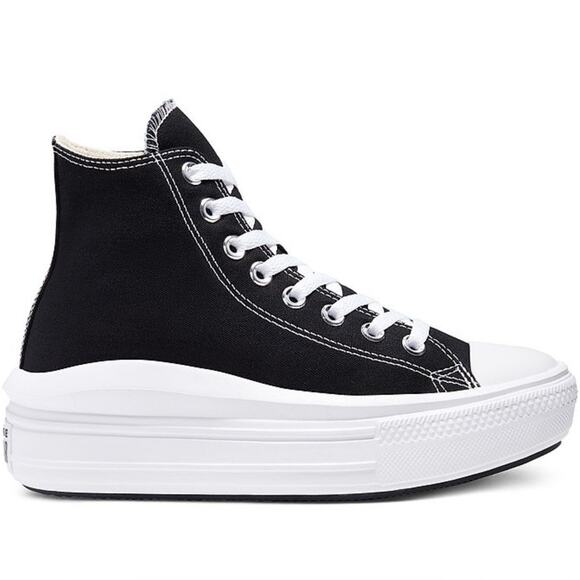 NEW CONVERSE Chuck Taylor All Star HIGH TOP Move Platform BLACK SNEAKERS Sz 8 - Picture 9 of 11